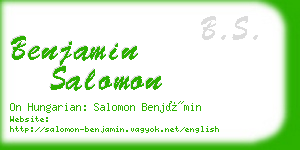 benjamin salomon business card